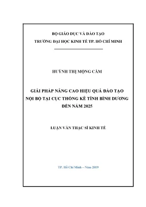 Luận văn giải pháp nâng cao hiệu quả đào tạo nội bộ tại cục thống kê tỉnh bình dương đến năm 2025