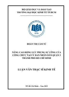 Luận văn nâng cao động lực phụng sự công của công chức tại uỷ ban nhân dân quận 3 thành phố hồ chí minh