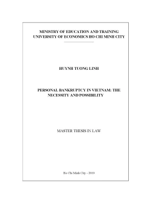 Luận văn personal bankruptcy in vietnam the necessity and possibility