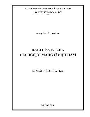 Luận văn nghi lễ gia đình của người mảng ở việt nam
