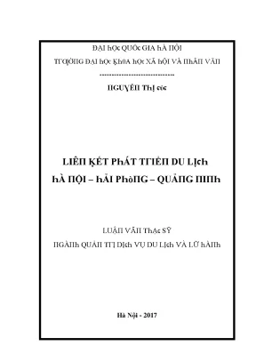 Luận văn liên kết phát triển du lịch hà nội hải phòng quảng ninh