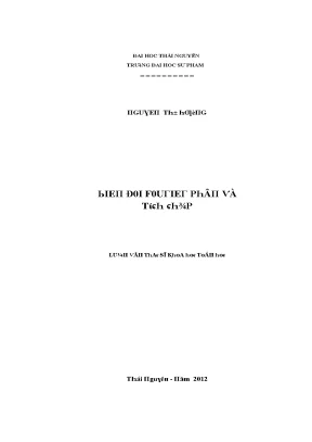 Luận văn biến đổi fourier phân và tích chập