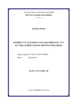 Luận văn thạc sĩ kỹ thuật viễn thông nghiên cứu giải pháp tăng độ chính xác của kỹ thuật định vị bằng phương pháp drssi