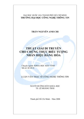 Luận văn thạc sĩ công nghệ thông tin thuật giải di truyền cho chứng thực biểu tượng nhãn hiệu hàng hóa