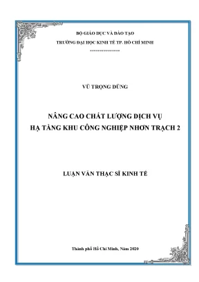 Luận văn nâng cao chất lượng dịch vụ hạ tầng khu công nghiệp nhơn trạch 2