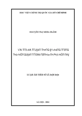 Luận văn vai trò của truyền thông đại chúng trong thực hiện quyền trẻ em ở tỉnh bình phước hiện nay
