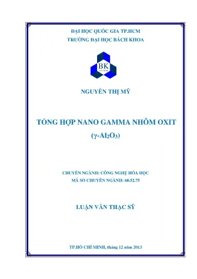 Luận văn thạc sĩ công nghệ hóa học tổng hợp nano gamma nhôm oxit ¥ al2o3