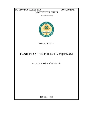 Tên đề tài luận án cạnh tranh về thuế của việt nam
