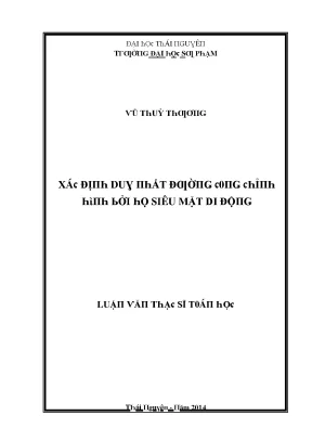 Luận văn xác định duy nhất đường cong chỉnh hình bởi họ siêu mặt di động