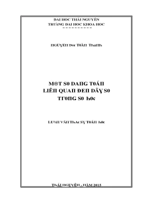 Luận văn một số dạng toán liên quan đến dãy số trong số học