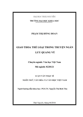 Luận văn giao thoa thể loại trong truyện ngắn lưu quang vũ