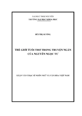Luận văn thế giới tuổi thơ trong truyện ngắn của nguyễn ngọc tư