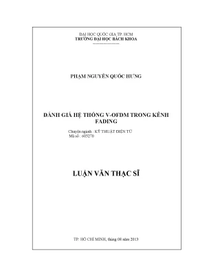 Luận văn thạc sĩ kỹ thuật điện tử đánh giá hệ thống v ofdm trong kênh fading