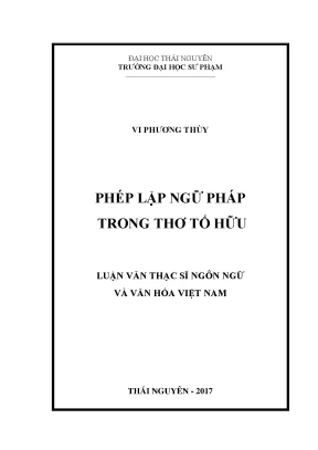 Luận văn phép lặp ngữ pháp trong thơ tố hữu