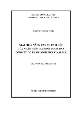 Luận văn giải pháp nâng cao sự cam kết của nhân viên tại khối logistics công ty cổ phần logistics vinalink