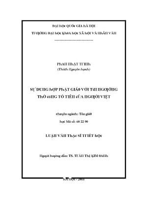 Luận văn sự dung hợp phật giáo với tín ngưỡng thờ cúng tổ tiên của người việt