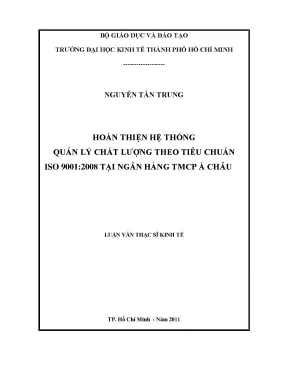 Luận văn hoàn thiện hệ thống quản lý chất lượng theo tiêu chuẩn iso 9001 2008 tại ngân hàng thương mại cổ phần á châu