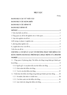 Luận văn vận dụng thí điểm cân bằng trong đánh giá thành quả hoạt động của ngành chế biến thủy sản xuất khẩu bình định