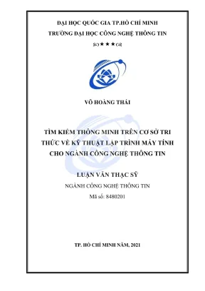 Luận văn thạc sĩ công nghệ thông tin tìm kiếm thông minh trên cơ sở tri thức về kỹ thuật lập trình máy tính cho ngành công nghệ thông tin