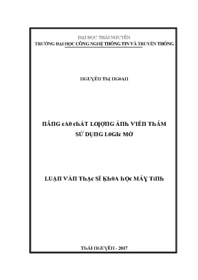 Luận văn nâng cao chất lượng ảnh viễn thám sử dụng logic mờ