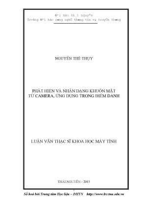 Luận văn phát hiện và nhận dạng khuôn mặt từ camera ứng dụng trong điểm danh