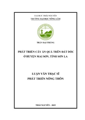 Luận văn phát triển cây ăn quả trên đất dốc ở huyện mai sơn tỉnh sơn la