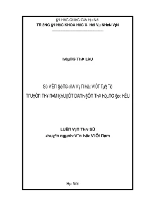 Luận văn sự vận động của văn học viết tày từ truyện thơ nôm khuyết danh đến thơ hoàng đức hậu
