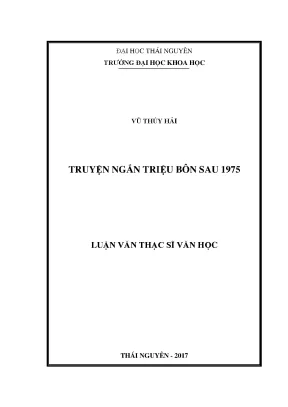 Luận văn truyện ngắn triệu bôn sau 1975