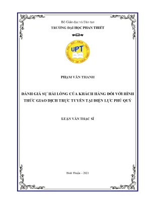 Đánh giá sự hài lòng của khách hàng đối với hình thức giao dịch trực tuyến tại điện lực phú quý