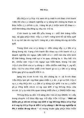 Một số biện pháp nhằm nâng cao khả năng thắng thầu xây lắp ở công ty xây lắp vật tư xây dựng i bộ nông nghiệp phát triển nông thôn 1