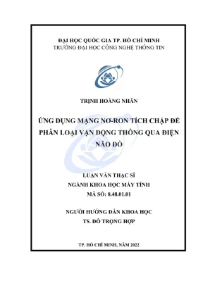 Luận văn thạc sĩ khoa học máy tính ứng dụng mạng nơ ron tích chập để phân loại vận động thông qua điện não đồ