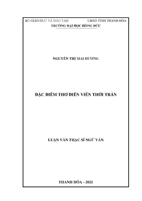 Luận văn đặc điểm thơ điền viên thời trần