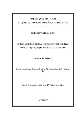 Luận văn sự thể hiện không gian đô thị trong dòng phim độc lập việt nam từ góc nhìn văn hóa học