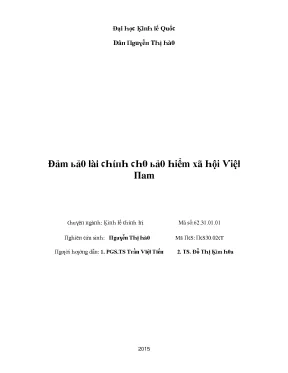 Luận văn đảm bảo tài chính cho bảo hiểm xã hội việt nam