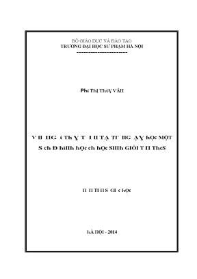 Luận văn vận dụng lí thuyết kiến tạo trong dạy học một số chủ đề hình học cho học sinh giỏi toán thcs