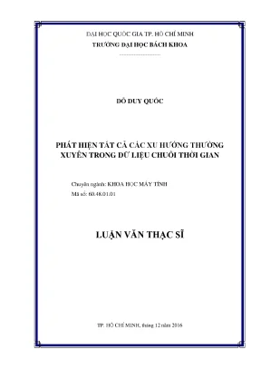 Luận văn thạc sĩ khoa học máy tính phát hiện tất cả các xu hướng thường xuyên trong dữ liệu chuỗi thời gian
