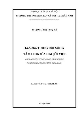 Luận văn bùa chú trong đời sống tâm linh của người việt