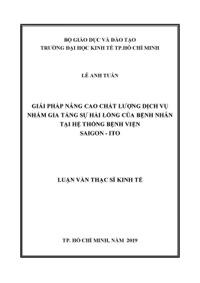 Luận văn giải pháp nâng cao chất lượng dịch vụ nhằm gia tăng sự hài lòng của bệnh nhân tại hệ thống bệnh viện saigon ito