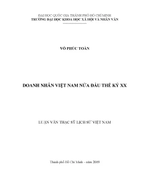 Doanh nhân việt nam nửa đầu thế xx