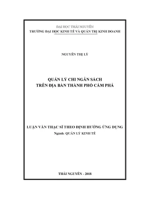 Luận văn quản lý chi ngân sách trên địa bàn thành phố cẩm phả
