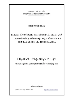 Luận văn nghiên cứu sử dụng hệ thống điều khiển quá trình để điều khiển nhiệt độ thông gió và điều hòa không khí trong tòa nhà hvac