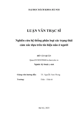 Nghiên cứu hệ thống phân loại các trạng thái cảm xúc dựa trên tín hiệu não ở người