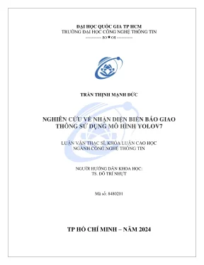 Luận văn thạc sĩ công nghệ thông tin nghiên cứu về nhận diện biển báo giao thông sử dụng mô hình yolov7