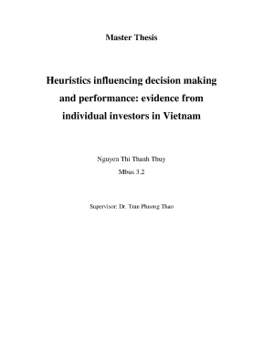 Luận văn heuristics influencing investment decision making and investment performance evidence from individual investors in vietnam