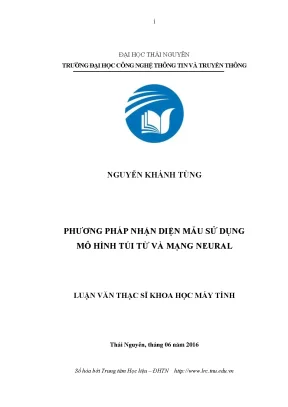 Luận văn phương pháp nhận diện mẫu sử dụng mô hình túi từ và mạng neural