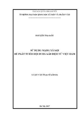 Luận văn sử dụng mạng xã hội để phát triển nội dung báo điện tử việt nam
