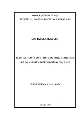 Luận văn chăm sóc người cao tuổi vùng nông thôn theo chế độ bảo hiểm điều dưỡng ở nhật bản