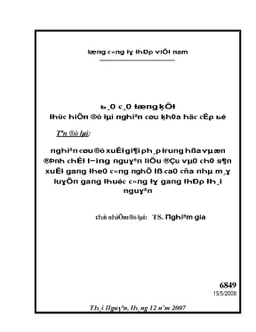 Nghiên cứu đề xuất giải pháp trung hoà và ổn định chất lượng nguyên liệu đầu vào cho sản xuất gang theo công nghệ lò cao của nhà máy luyện gang công ty gang thép thái nguyên