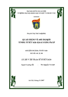 Luận văn quan niệm vền người trong triết học khai sáng pháp