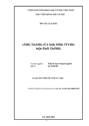 Luận văn căng thẳng của học sinh trung học phổ thông